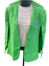 Load image into Gallery viewer, SALMON PINK &amp; APPLE GREEN  CAPE BLAZER