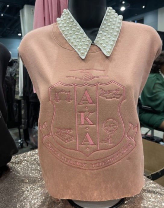 AKA ROSE GOLD SHIELD SWEATSHIRT